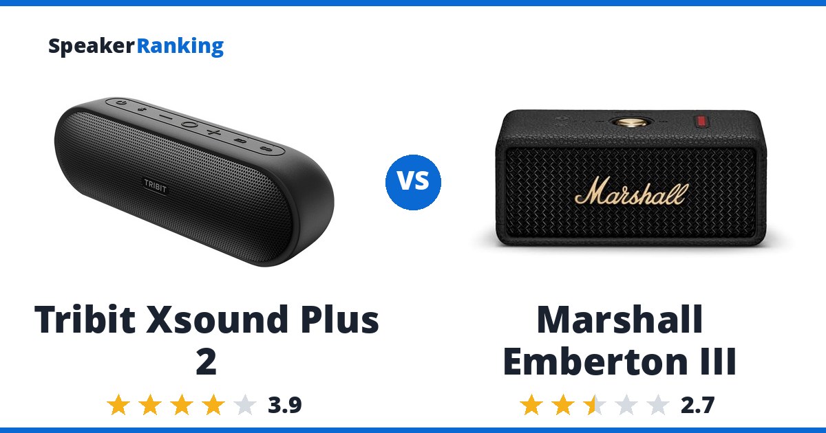 Tribit Xsound Plus 2 vs Marshall Emberton III