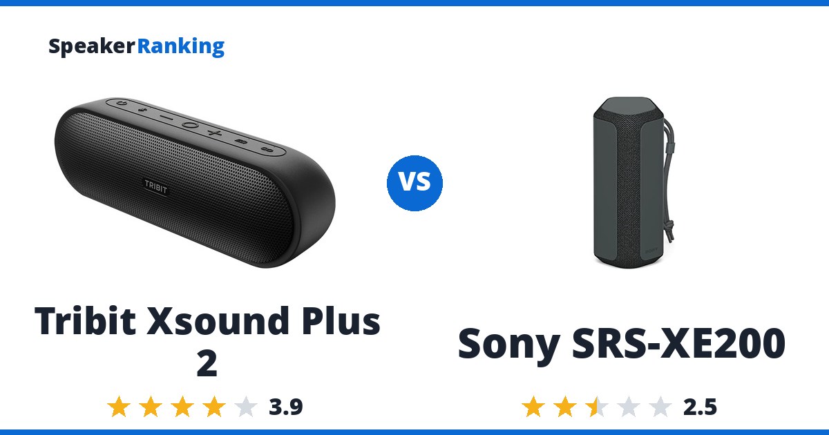 Tribit Xsound Plus 2 vs Sony SRS-XE200