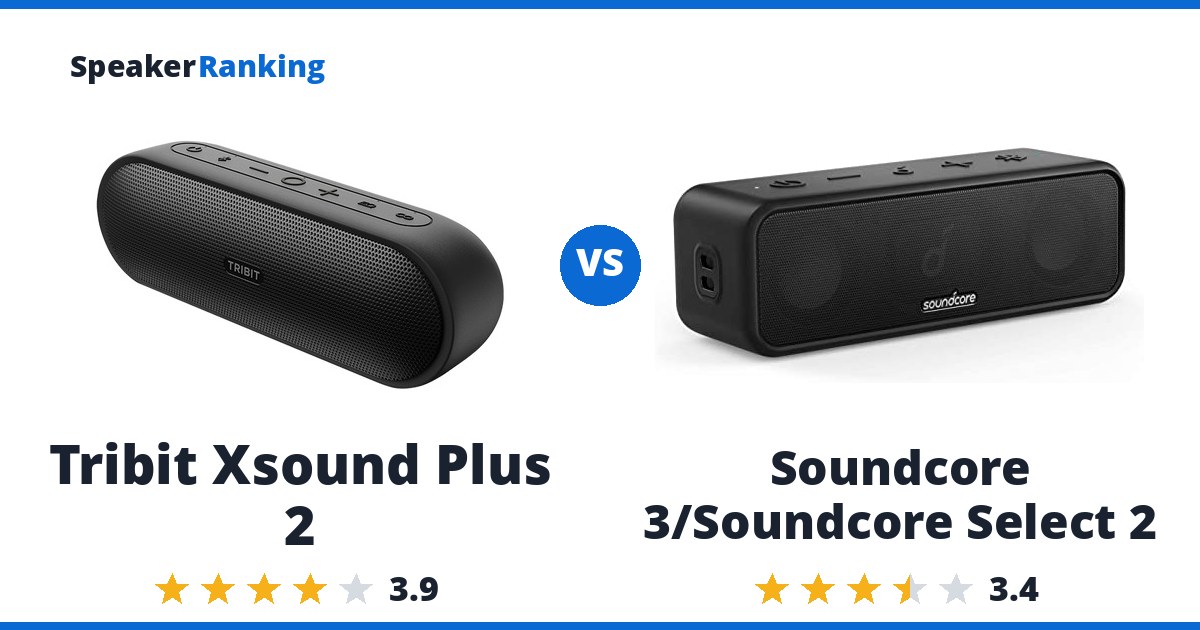 Tribit Xsound Plus 2 vs Soundcore 3/Soundcore Select 2