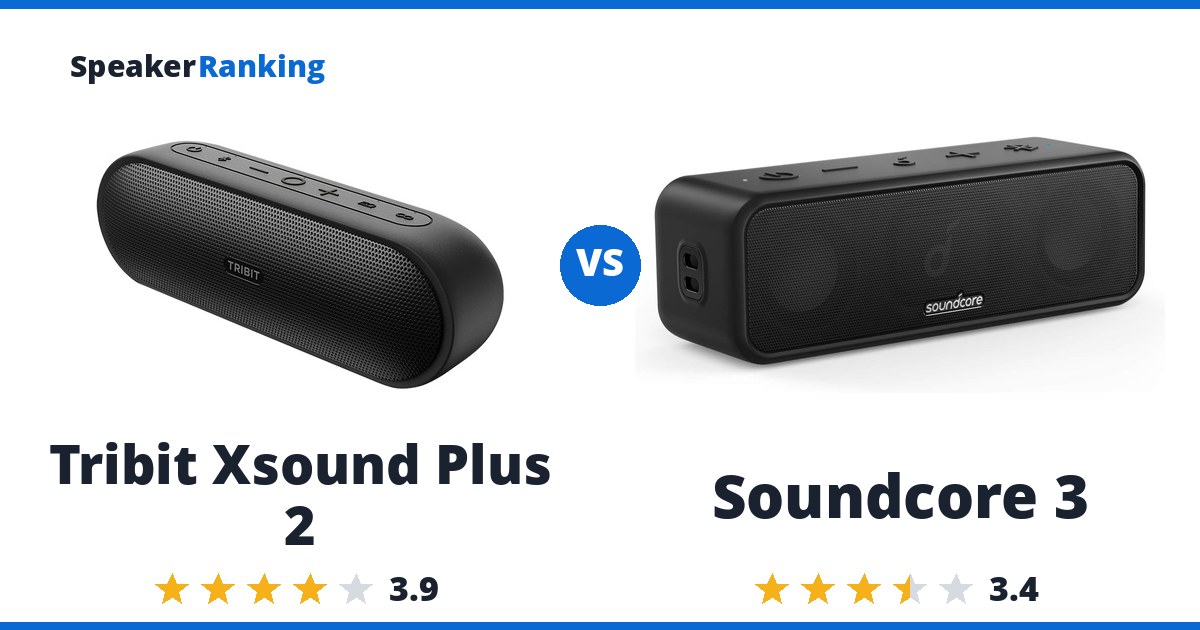 Tribit Xsound Plus 2 vs Soundcore 3