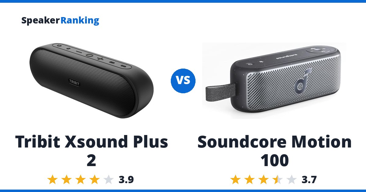 Tribit Xsound Plus 2 vs Soundcore Motion 100