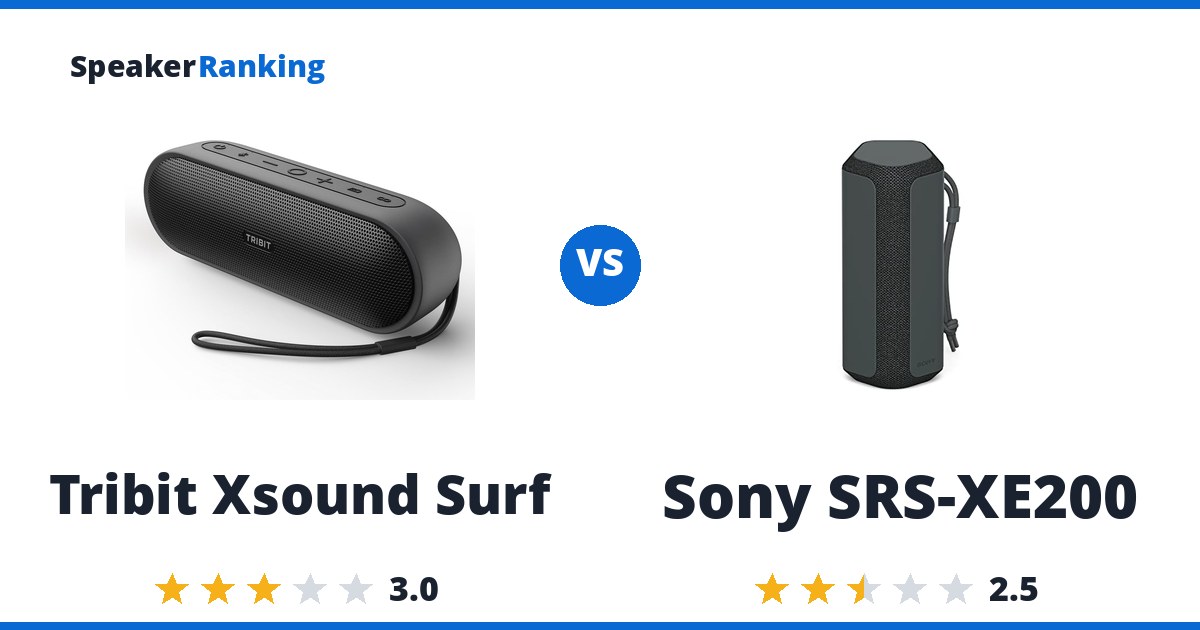 Tribit Xsound Surf vs Sony SRS-XE200