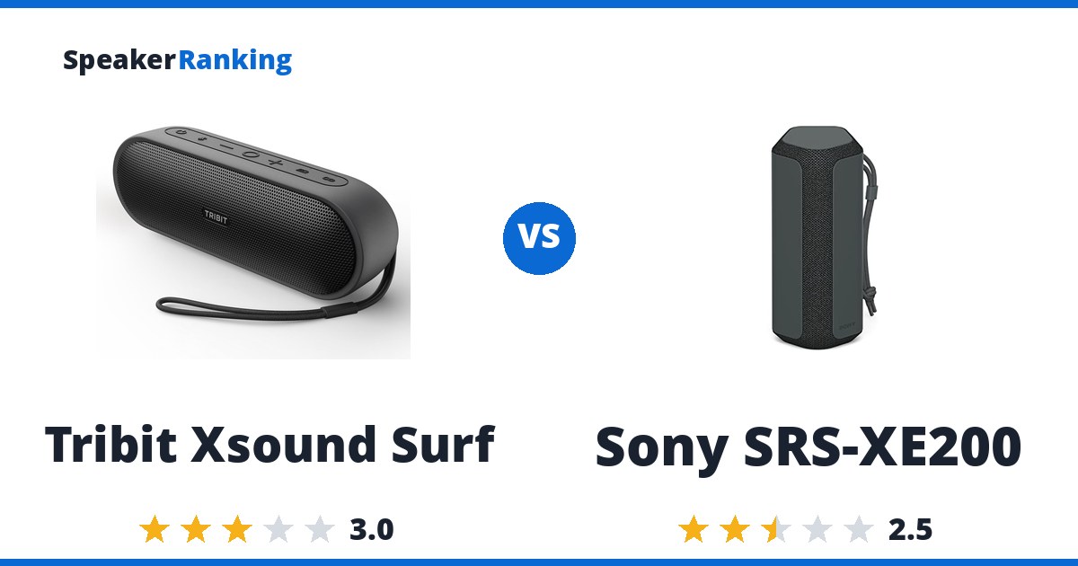 Tribit Xsound Surf vs Sony SRS-XE200