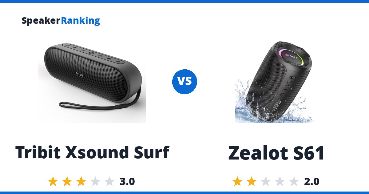 Tribit Xsound Surf vs Zealot S61