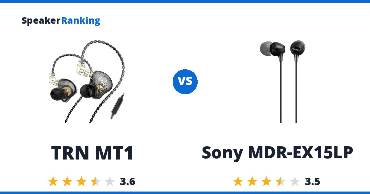 TRN MT1 vs Sony MDR-EX15LP