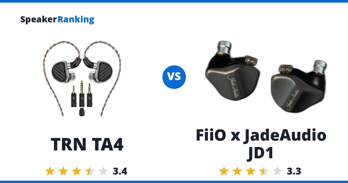 TRN TA4 vs FiiO x JadeAudio JD1
