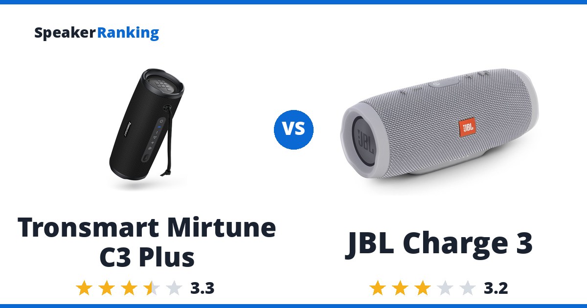 Tronsmart Mirtune C3 Plus vs JBL Charge 3