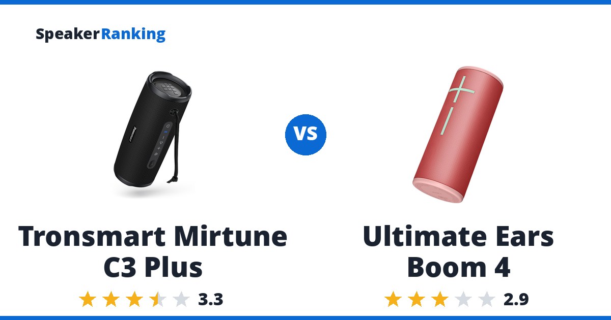 Tronsmart Mirtune C3 Plus vs Ultimate Ears Boom 4