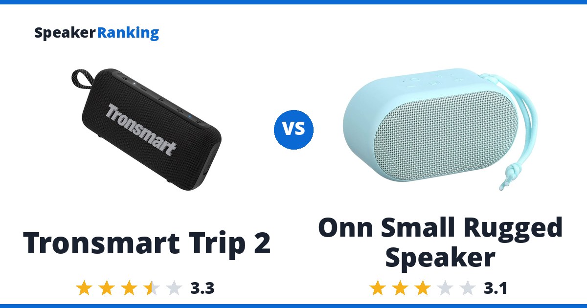 Tronsmart Trip 2 vs Onn Small Rugged Speaker
