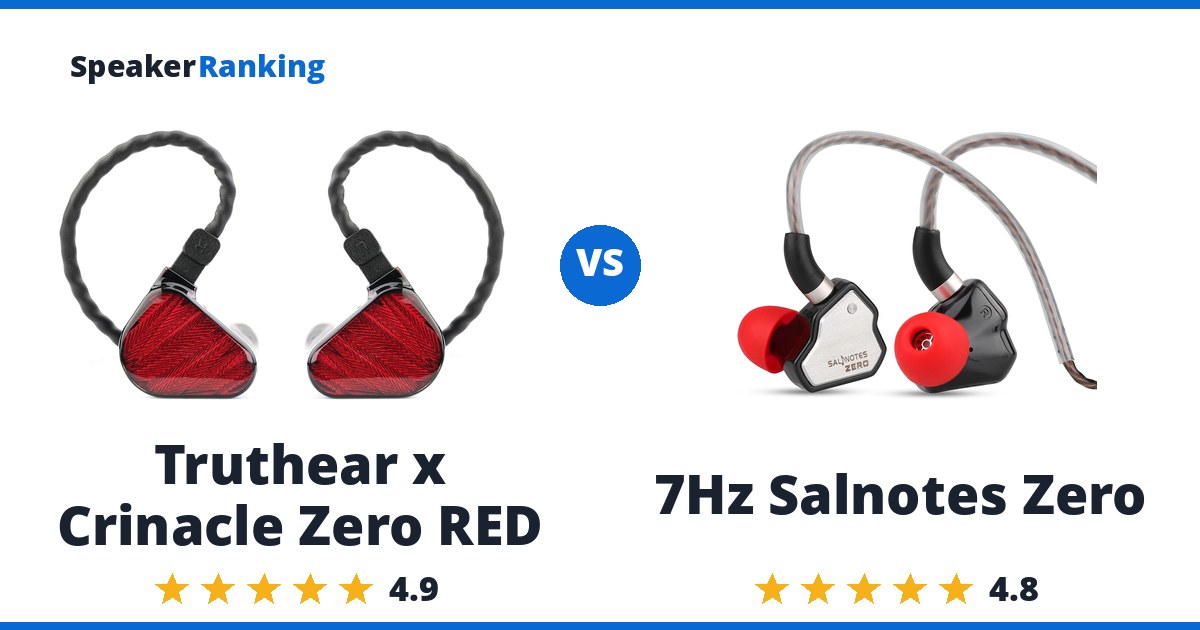 Truthear x Crinacle Zero RED vs 7Hz Salnotes Zero