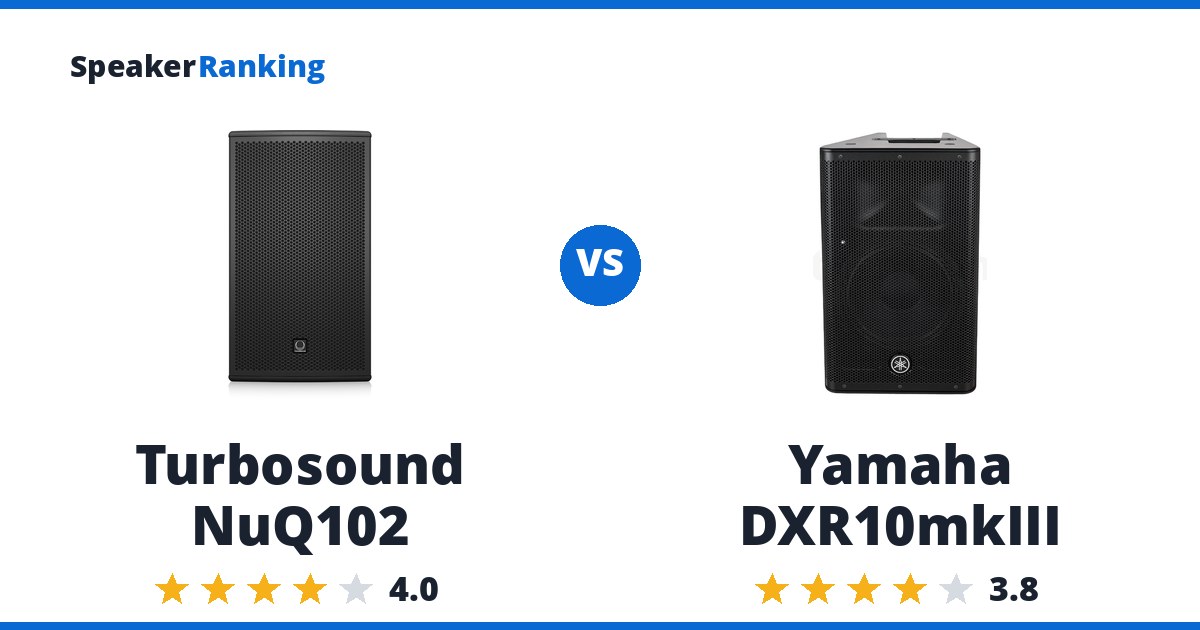 Turbosound NuQ102 vs Yamaha DXR10mkIII