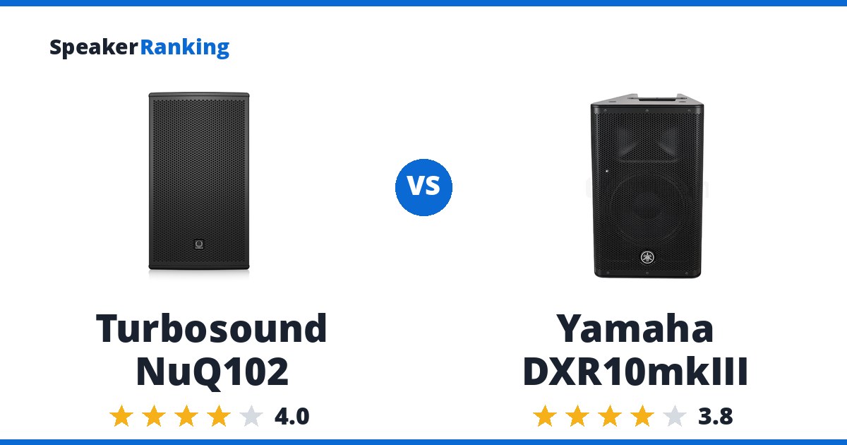 Turbosound NuQ102 vs Yamaha DXR10mkIII