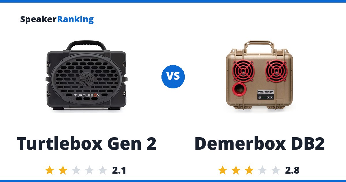 Turtlebox Gen 2 vs Demerbox DB2