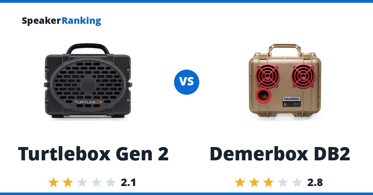 Turtlebox Gen 2 vs Demerbox DB2