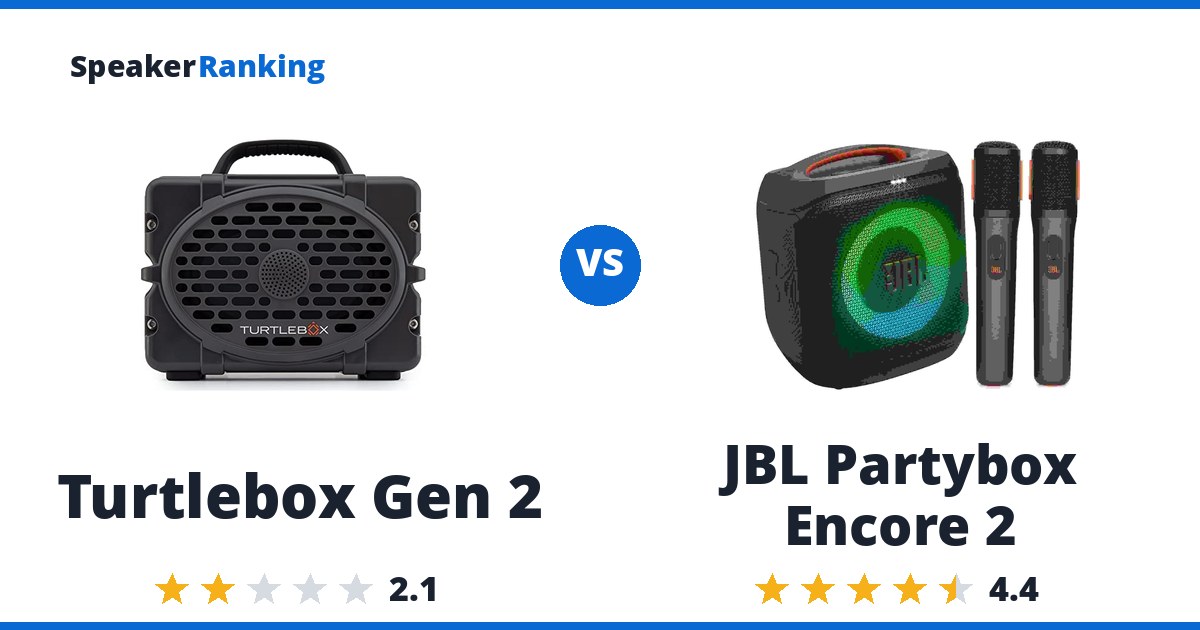 Turtlebox Gen 2 vs JBL Partybox Encore 2