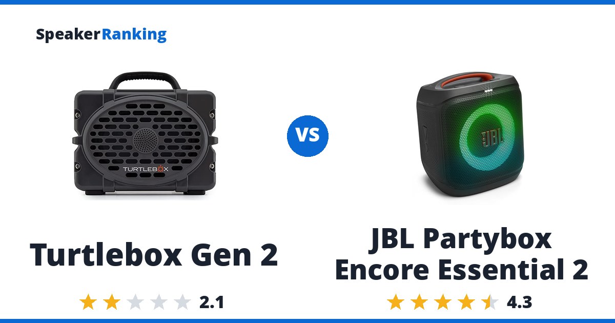 Turtlebox Gen 2 vs JBL Partybox Encore Essential 2