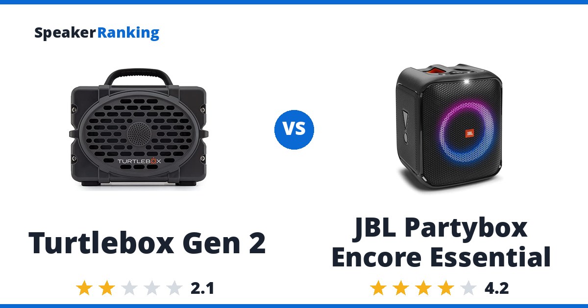 Turtlebox Gen 2 vs JBL Partybox Encore Essential