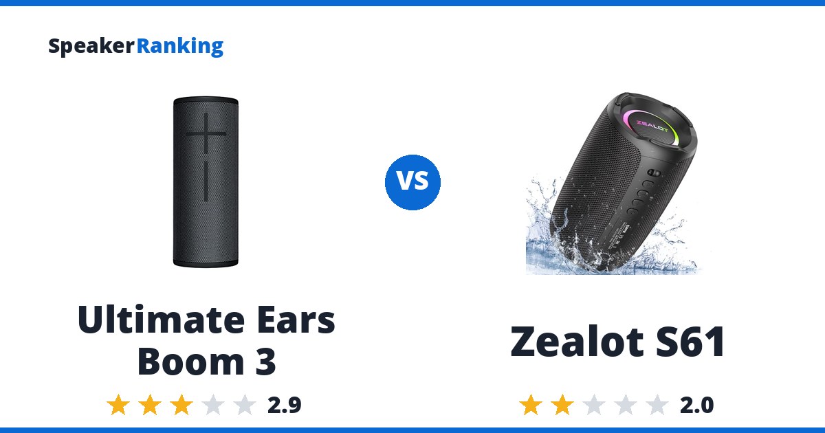 Ultimate Ears Boom 3 vs Zealot S61