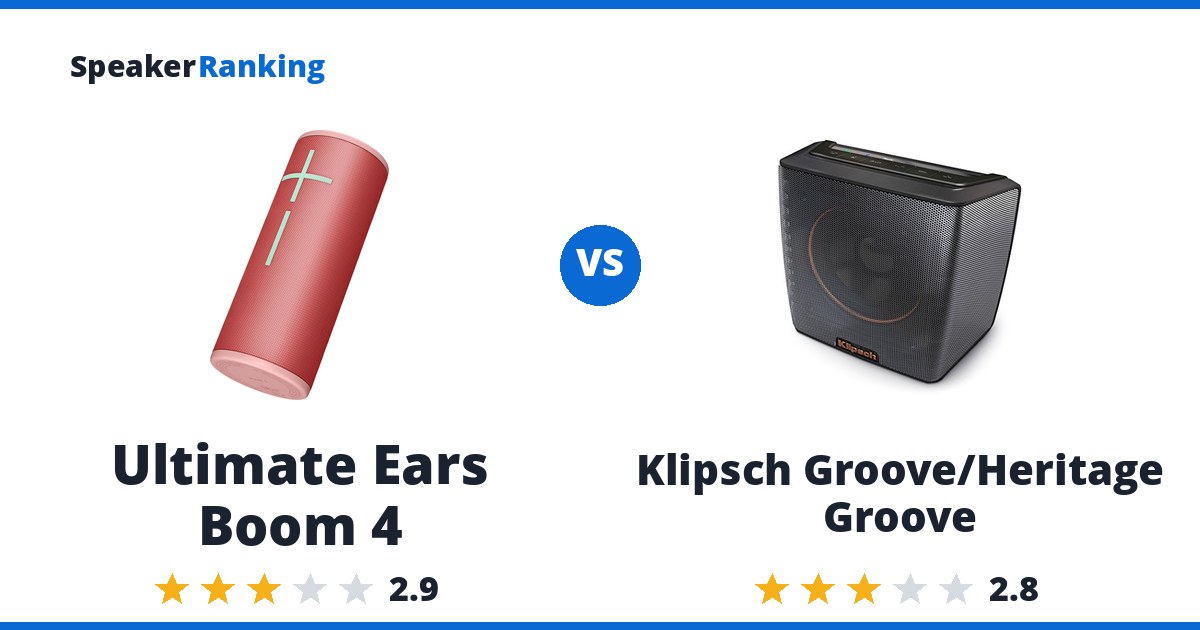 Ultimate Ears Boom 4 vs Klipsch Groove/Heritage Groove