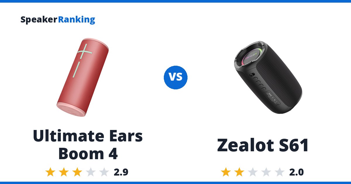 Ultimate Ears Boom 4 vs Zealot S61