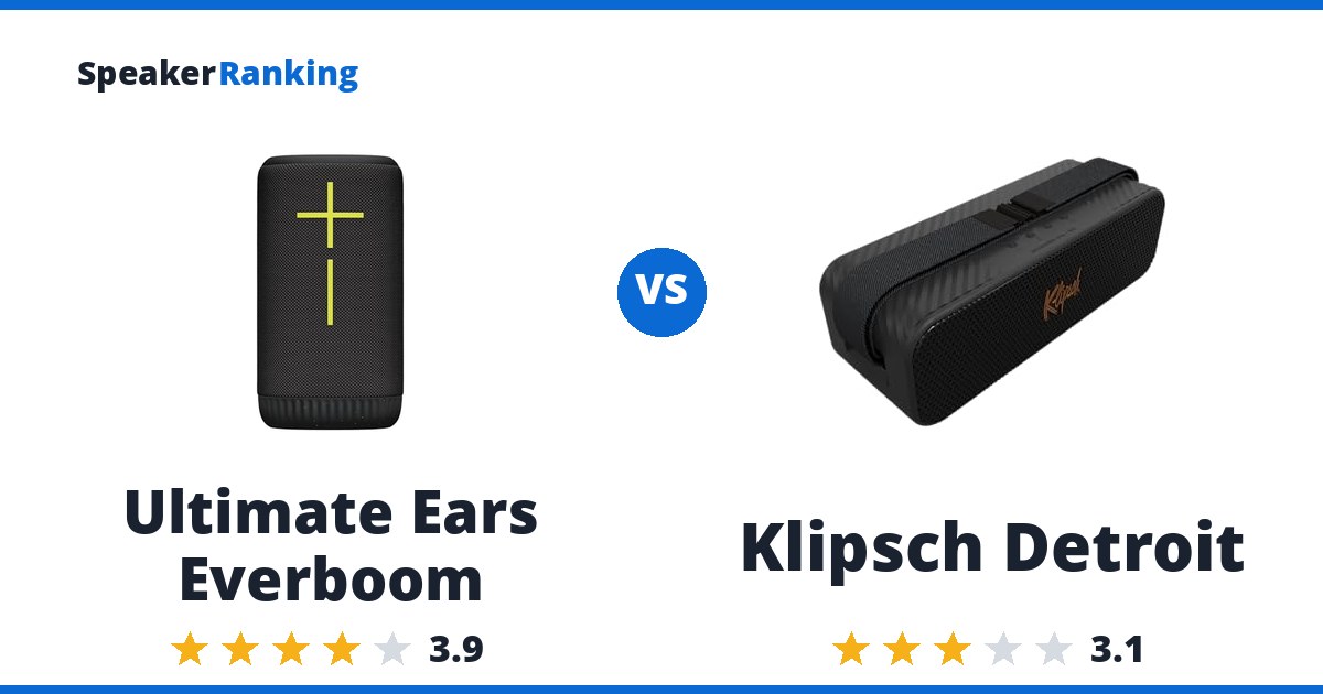 Ultimate Ears Everboom vs Klipsch Detroit