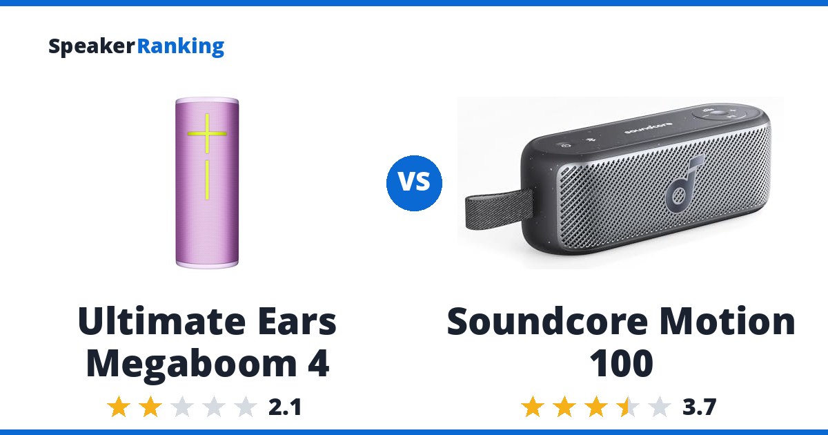 Ultimate Ears Megaboom 4 vs Soundcore Motion 100