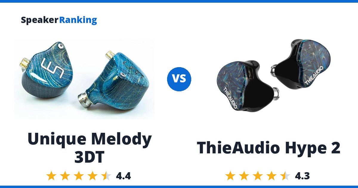 Unique Melody 3DT vs ThieAudio Hype 2