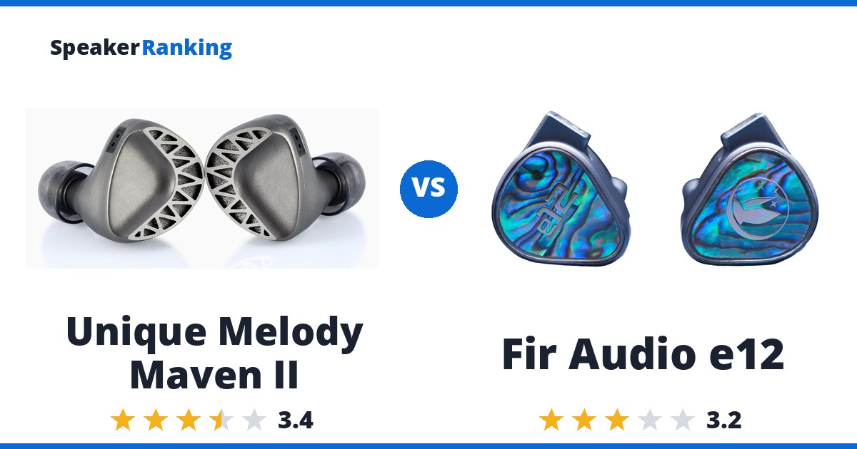 Unique Melody Maven II vs Fir Audio e12
