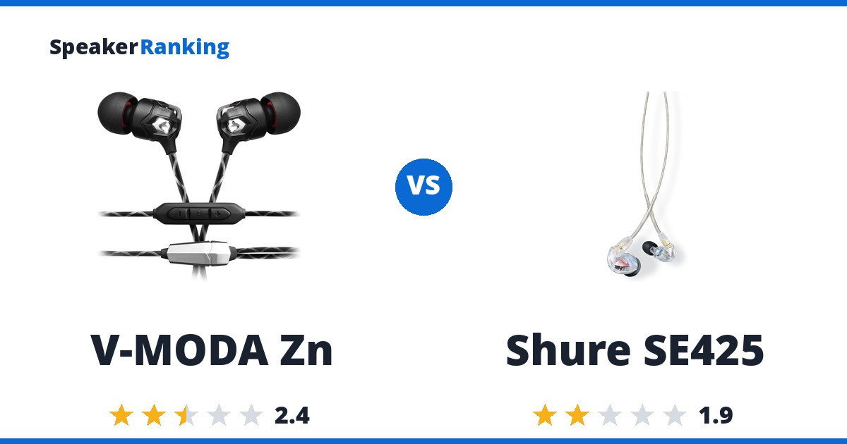 V-MODA Zn vs Shure SE425