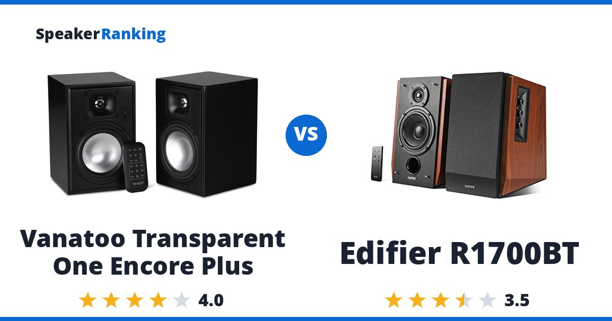 Vanatoo Transparent One Encore Plus vs Edifier R1700BT