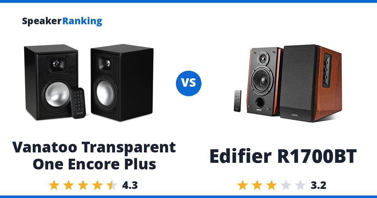 Vanatoo Transparent One Encore Plus vs Edifier R1700BT