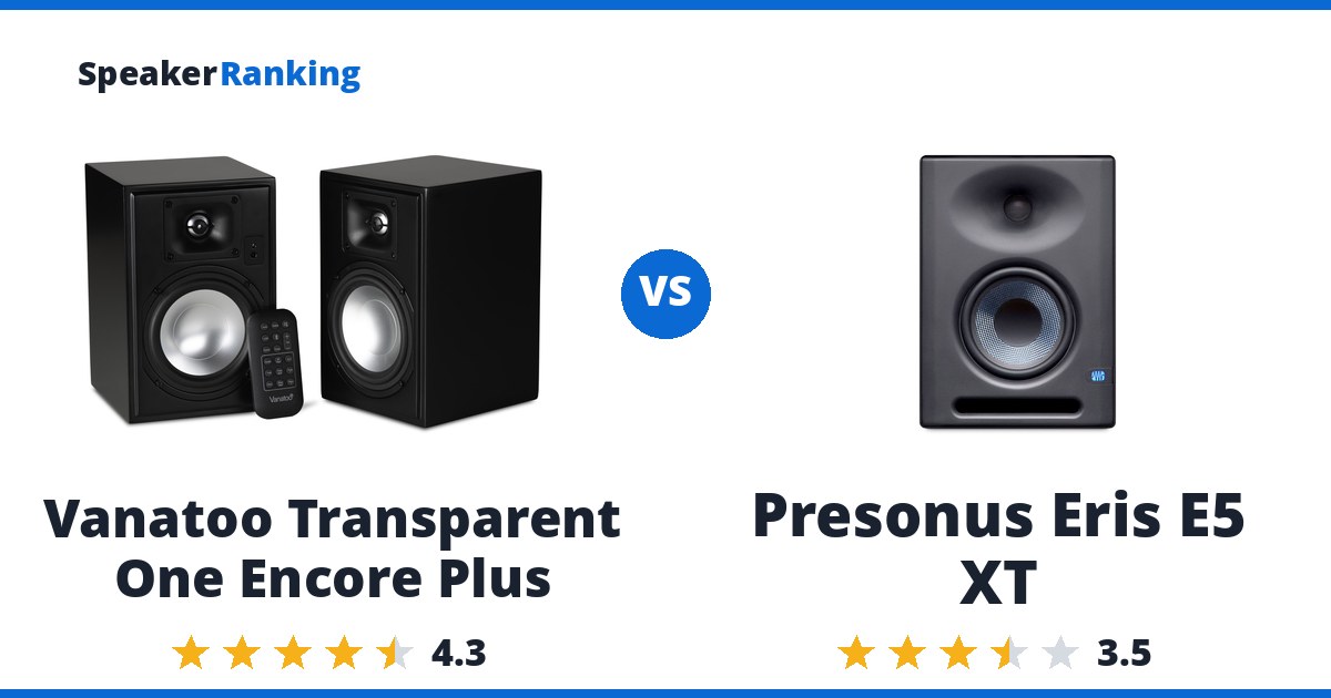 Vanatoo Transparent One Encore Plus vs Presonus Eris E5 XT