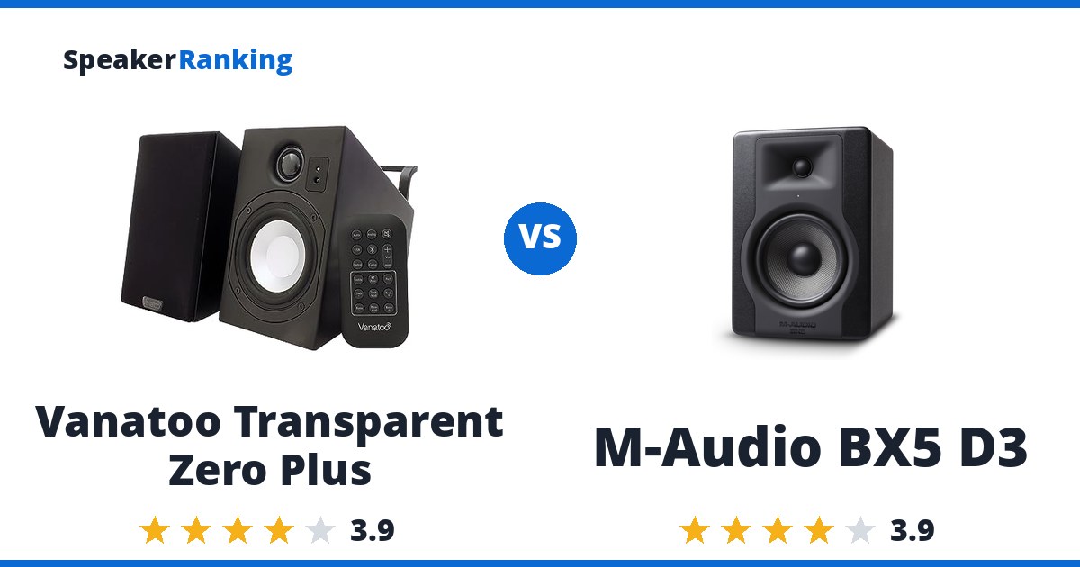 Vanatoo Transparent Zero Plus vs M-Audio BX5 D3