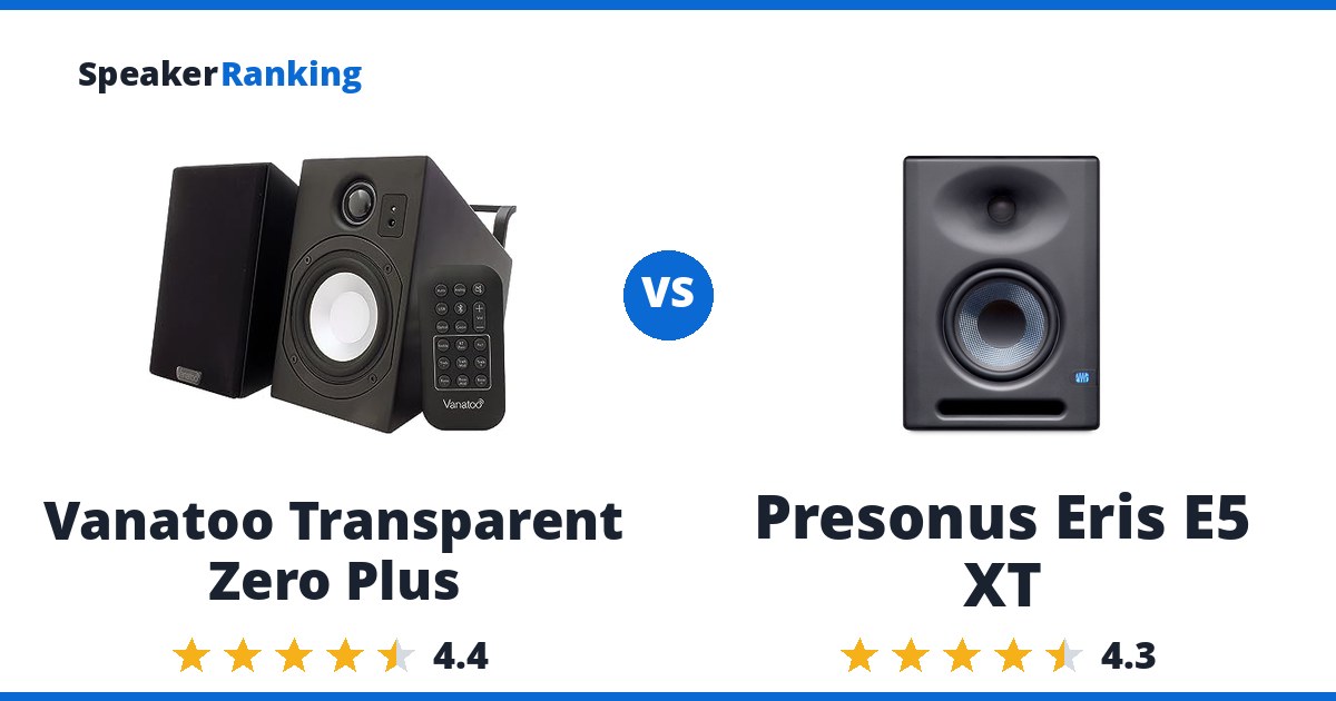 Vanatoo Transparent Zero Plus vs Presonus Eris E5 XT