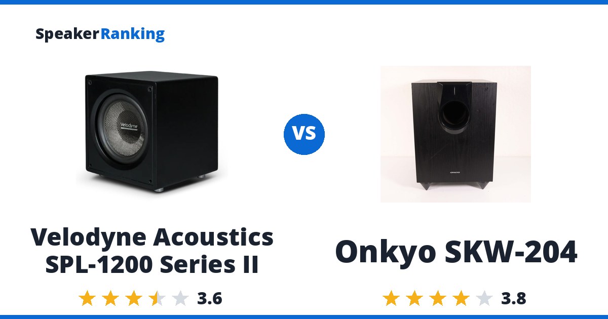 Velodyne Acoustics SPL-1200 Series II vs Onkyo SKW-204