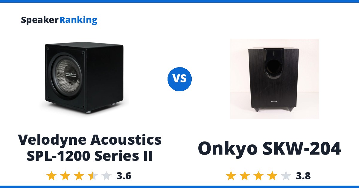 Velodyne Acoustics SPL-1200 Series II vs Onkyo SKW-204