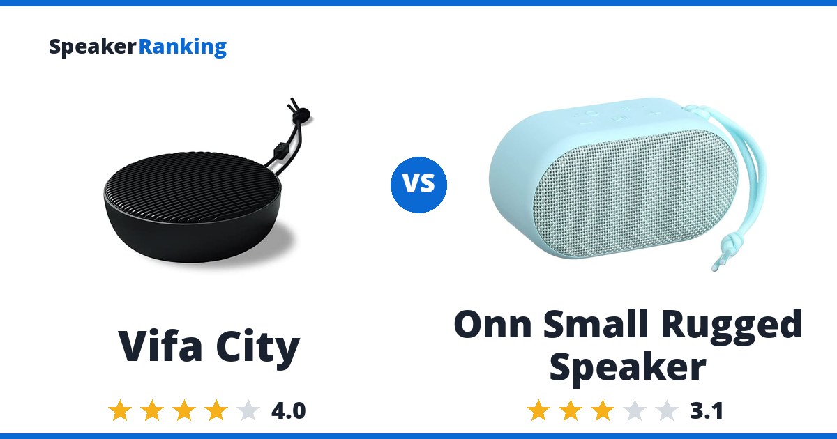 Vifa City vs Onn Small Rugged Speaker