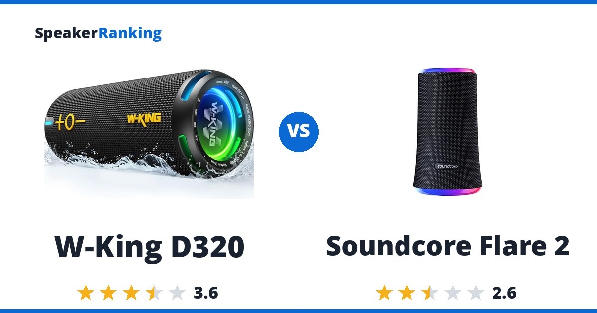 W-King D320 vs Soundcore Flare 2