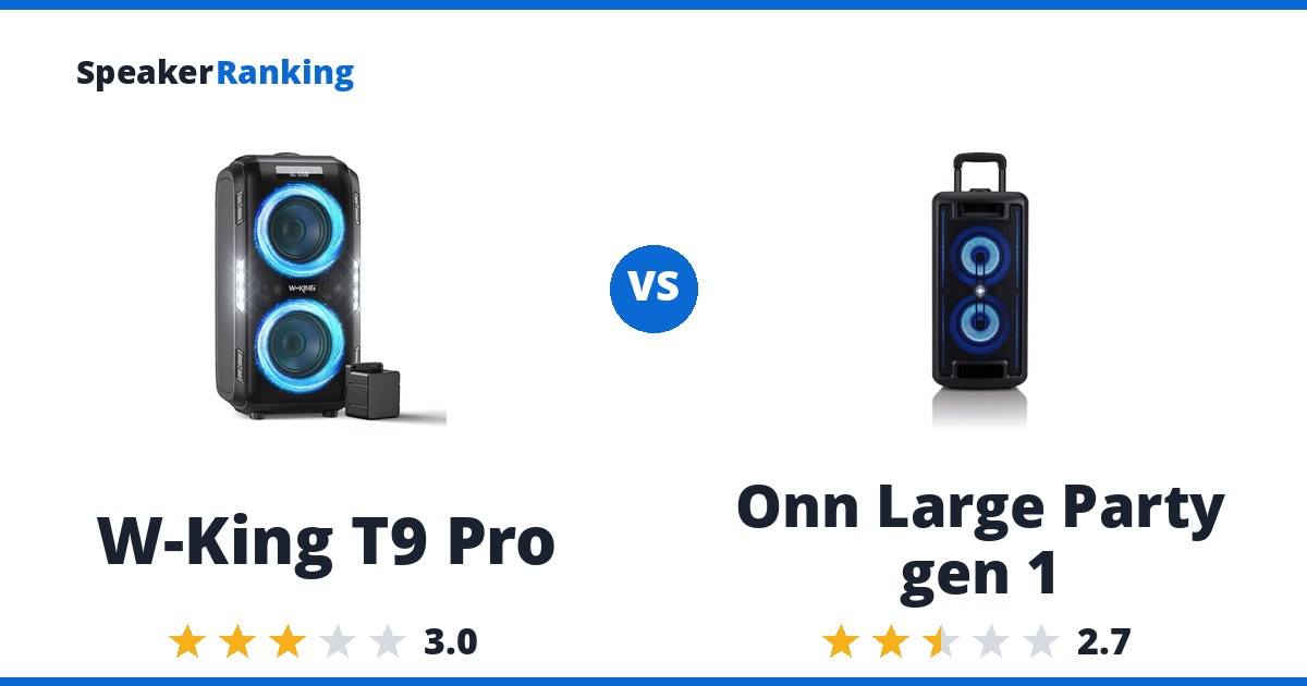 W-King T9 Pro vs Onn Large Party gen 1