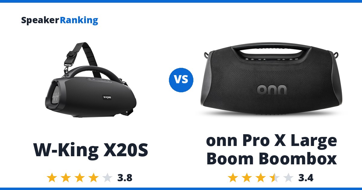 W-King X20S vs onn Pro X Large Boom Boombox