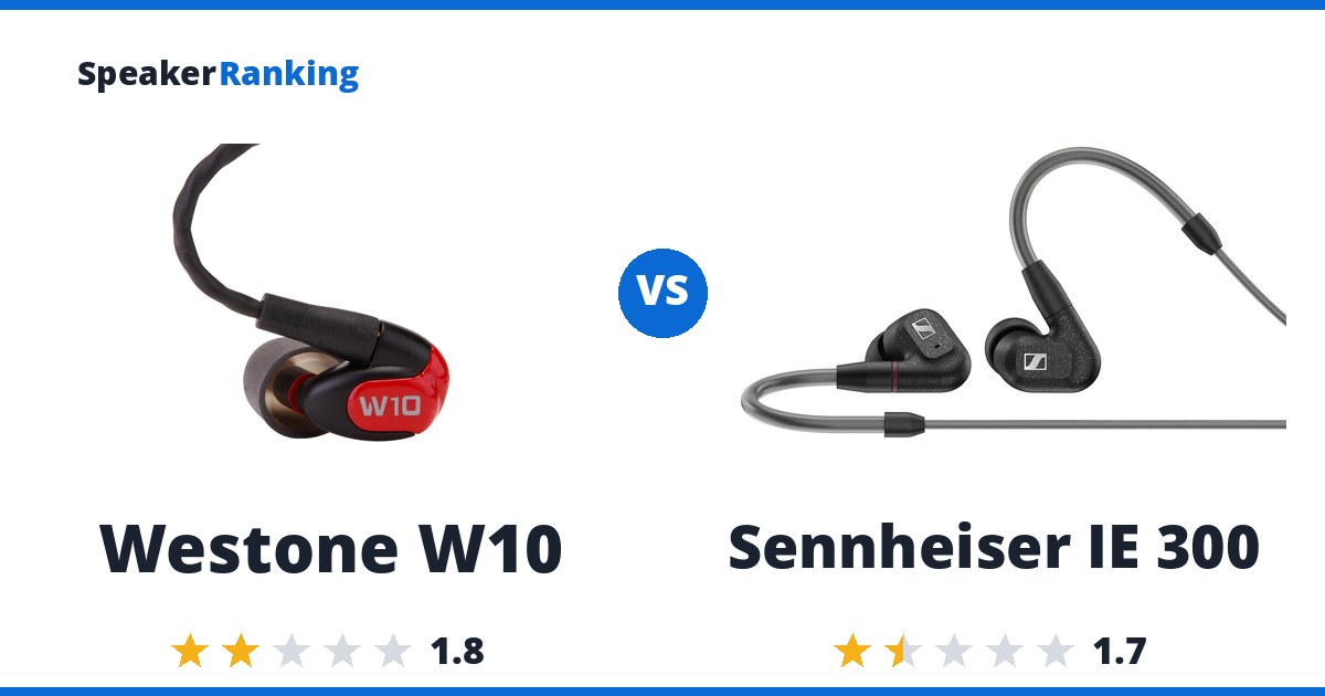 Westone W10 vs Sennheiser IE 300