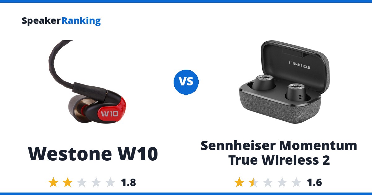 Westone W10 vs Sennheiser Momentum True Wireless 2