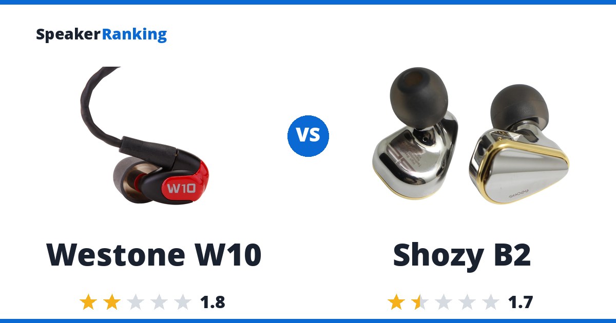 Westone W10 vs Shozy B2