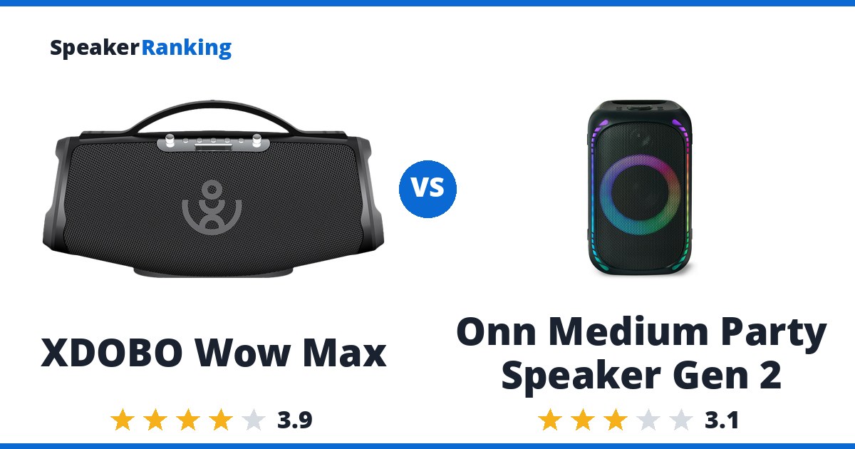 XDOBO Wow Max vs Onn Medium Party Speaker Gen 2