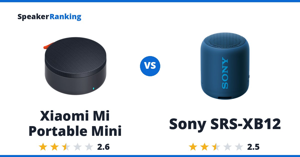 Xiaomi Mi Portable Mini vs Sony SRS-XB12