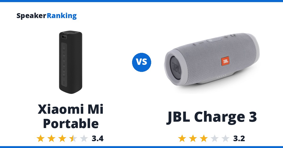 Xiaomi Mi Portable vs JBL Charge 3