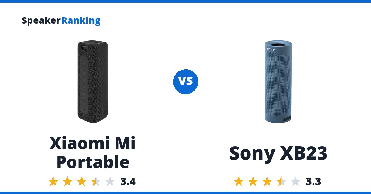 Xiaomi Mi Portable vs Sony XB23