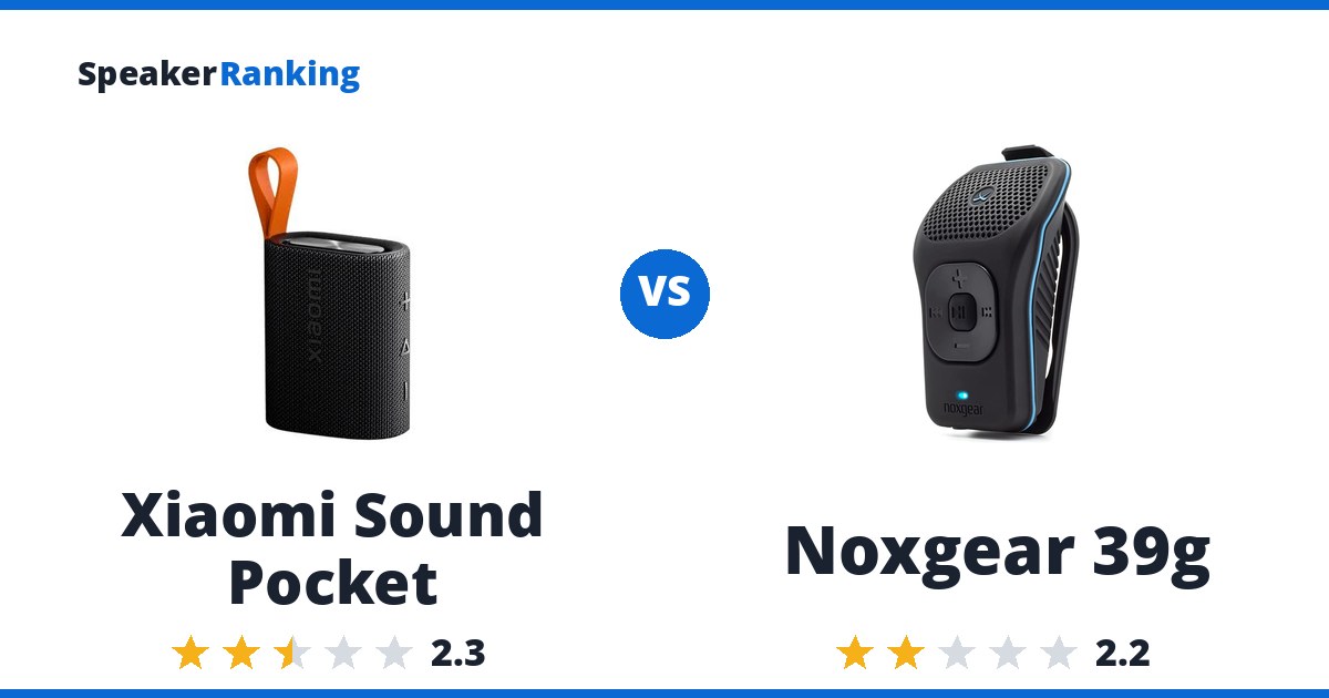 Xiaomi Sound Pocket vs Noxgear 39g