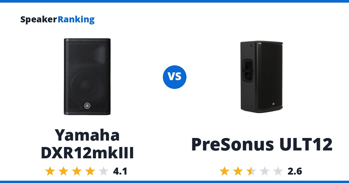 Yamaha DXR12mkIII vs PreSonus ULT12