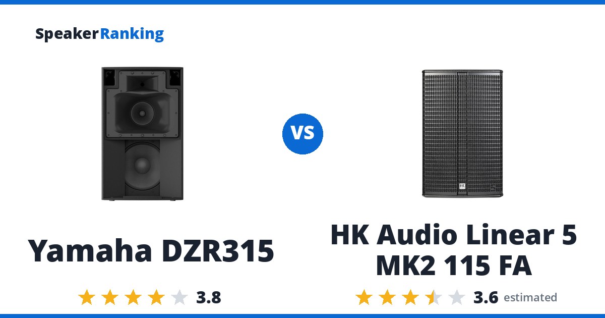 Yamaha DZR315 vs HK Audio Linear 5 MK2 115 FA